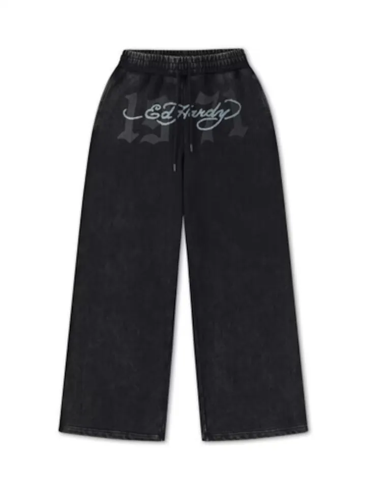 Ed Hardy Pantalón '1971' gris claro / negro