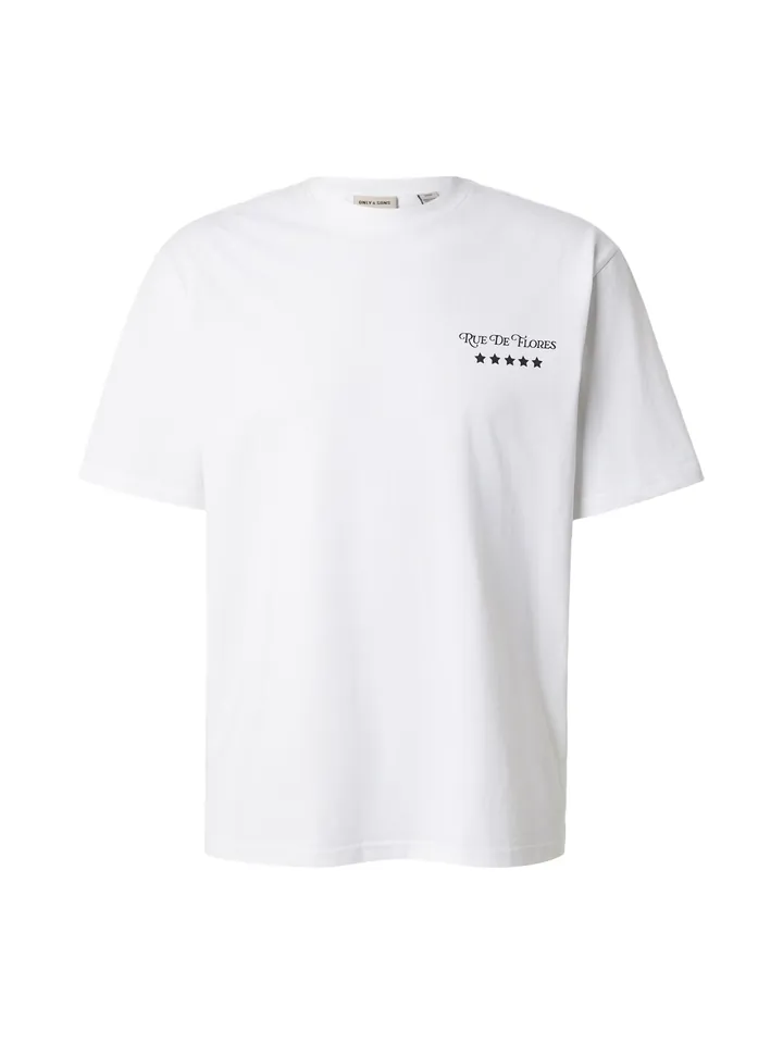 Only & Sons Camiseta 'ONSFREDO' negro / blanco