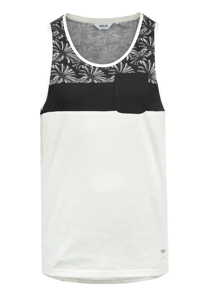 !Solid Camiseta 'Flo' negro / blanco