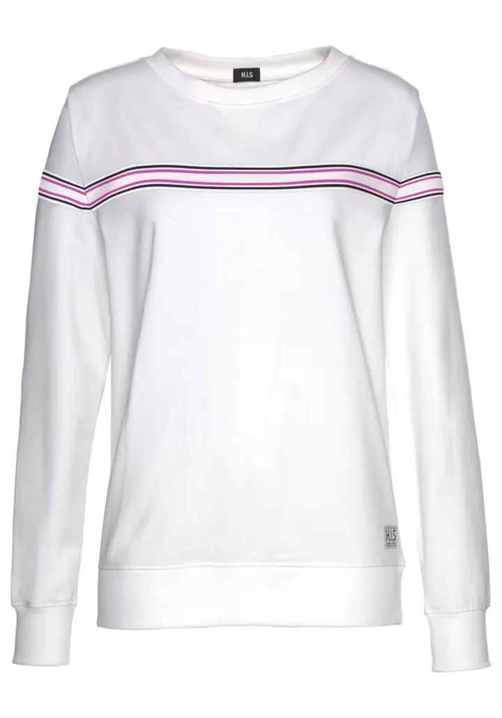 H.I.S Sudadera  rosa oscuro / negro / blanco