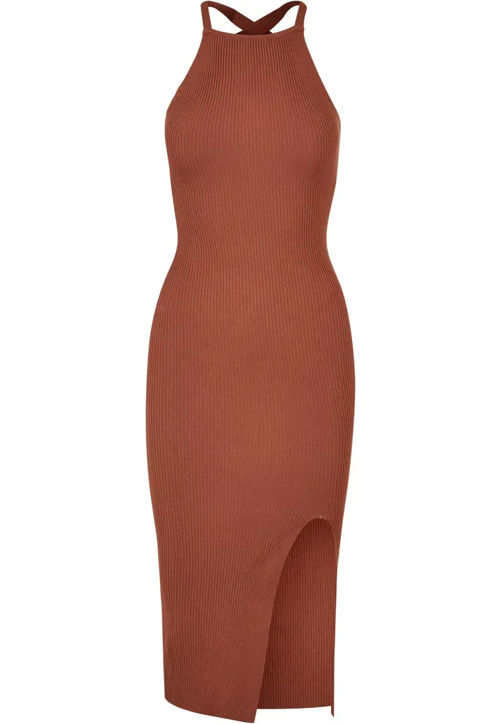 Urban Classics Vestido de punto rojizo