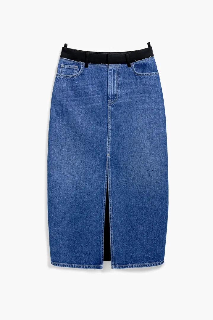 Desigual, Falda bicolor, Azul, L