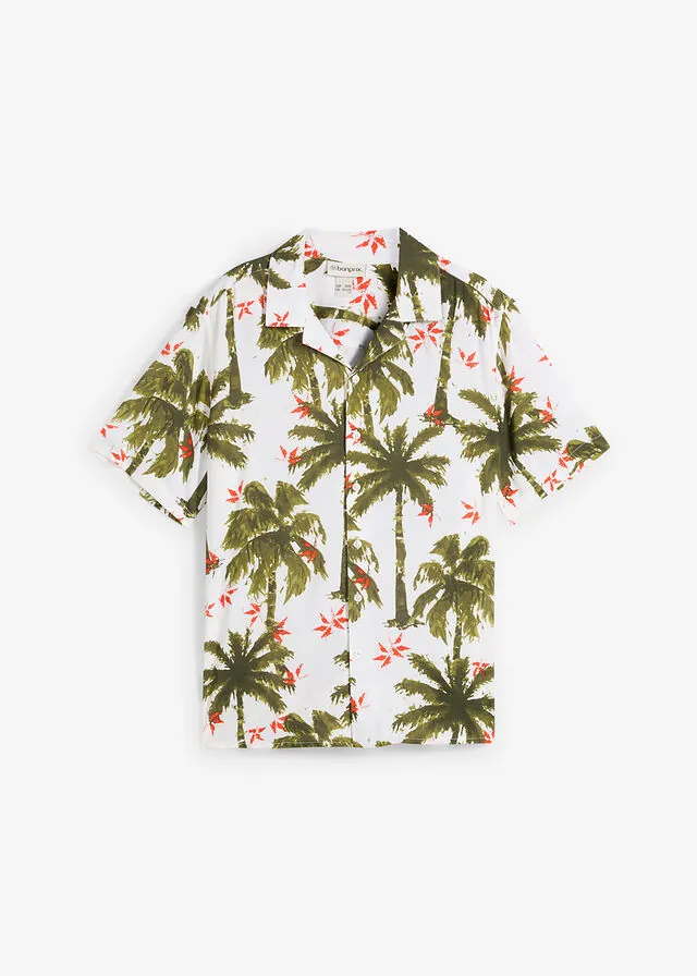 Camisa de manga corta de viscosa fluida