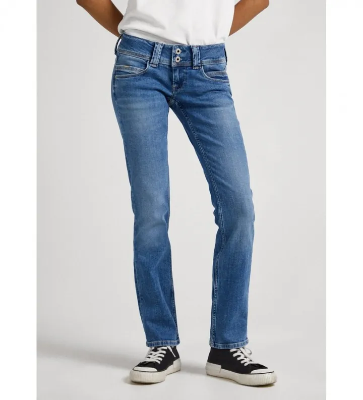 Pepe Jeans para mujer. PL204175HS1 Jean Venus azul claro (24/30), Casual, Algodón, Denim, Sostenible