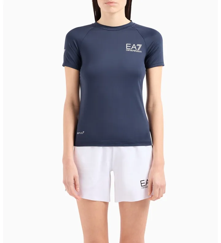EA7 para mujer. 8NTT70_TJEMZ Camiseta deportiva marino (3XL), Casual, Deportivo, Multideporte, Poliamida, Manga corta