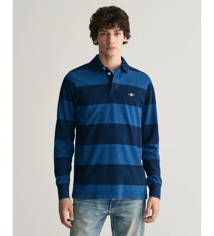 Gant para hombre. 2013069 Polo Rugger Indigo marino (3XL), Casual, Algodón, Manga larga