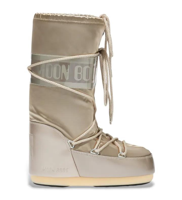 Moon Boot para mujer. 80D1401680 Botas Icon Glance bronce (42/44), Plano, Ninguno, Casual, Nieve