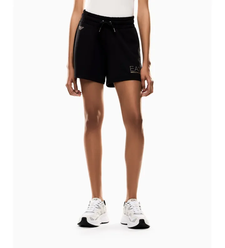EA7 para mujer. 7W000269_AF12482 Shorts Elegant negro (L), Casual, Deportivo, Multideporte, Poliéster