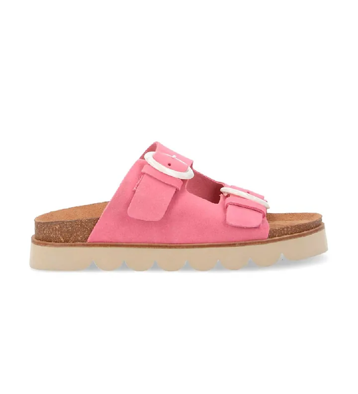 NO NAME para mujer. QNXSVS0 Sandalias de piel Sandy slap rosa (36), Plano, Hebilla, Casual