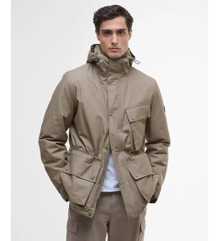 Barbour international para hombre. MWB1147 Chaqueta Endley beige (L), Casual, Algodón