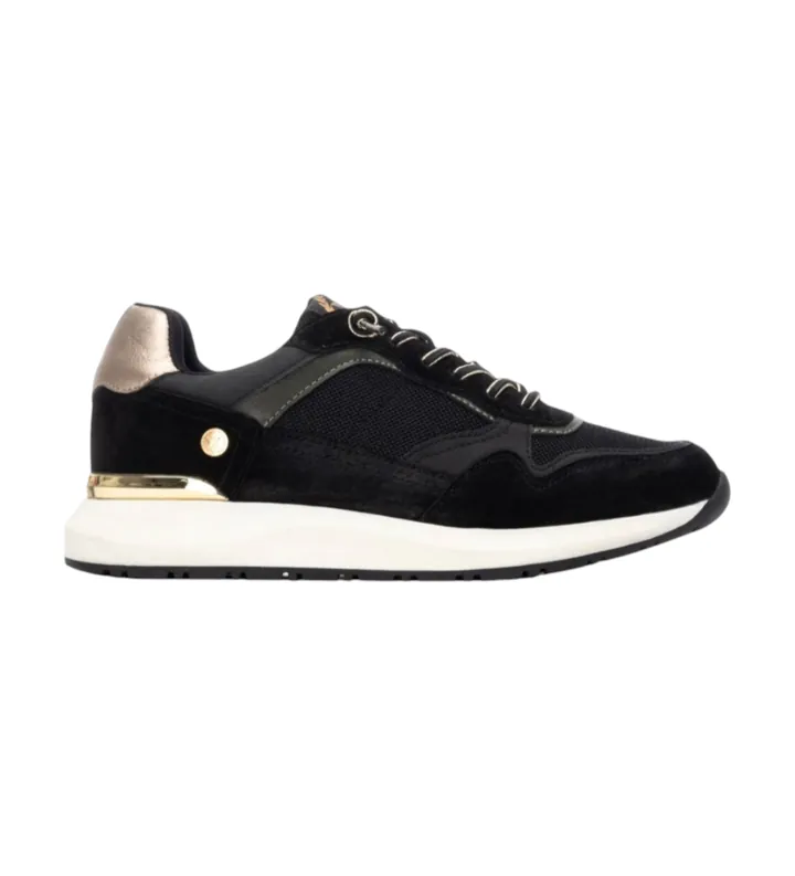 Xti para mujer. 14420602-NEGRO Zapatillas 144206 negro (36), 1 a 3cm, Cordones, Casual