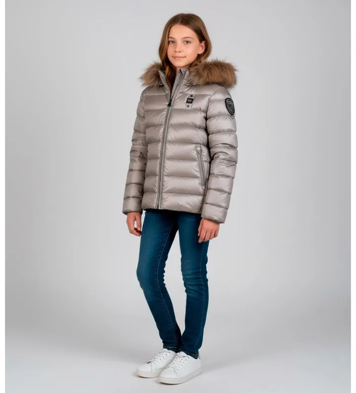 Blauer para mujer/niña. 25WBLGC03380 Abrigo plumífero Arcadia (14años= 164cm), Casual, Gris, Nylon, moda infantil