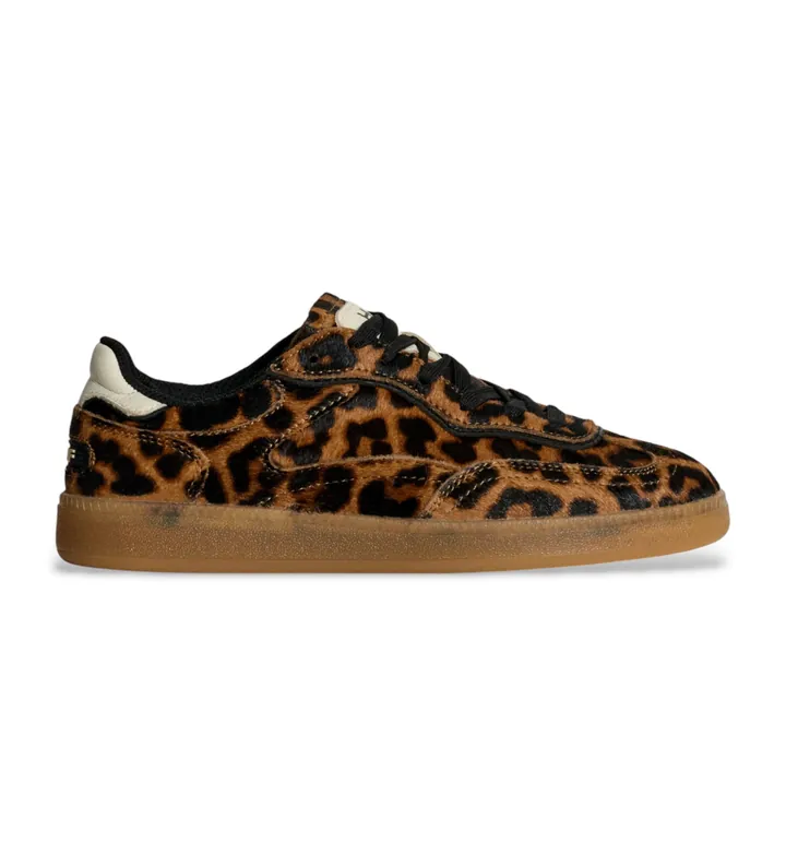 HOFF para mujer. 22562012 Zapatillas de Piel Alley Leopard marrón (36), Plano, Cordones, Casual, Animal print