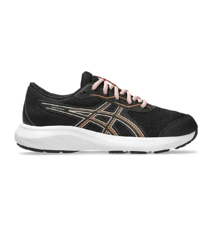 Asics para mujer/niña. 1014A337 Zapatillas Contend 9 Gs negro (35.5), Plano, Cordones, Casual, Deportivo, Multideporte, moda infantil