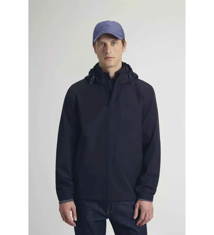 Woolrich para hombre. CFWOOU2130MRUT4018 Chaqueta Pacific de tejido de dos capas marino (M), Casual, Poliéster