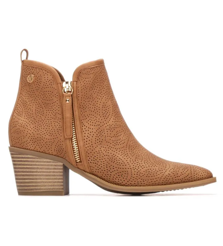 Xti para mujer. 14526603-CAMEL Botines 145266 marrón (36), 3 a 5cm, Cremallera, Casual