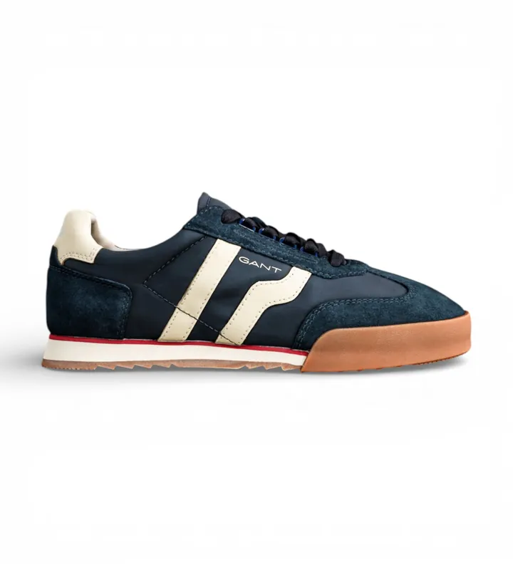 Gant para hombre. 872633171 Zapatillas de Piel Baylle marino (44), Plano, Ante, Cordones, Casual