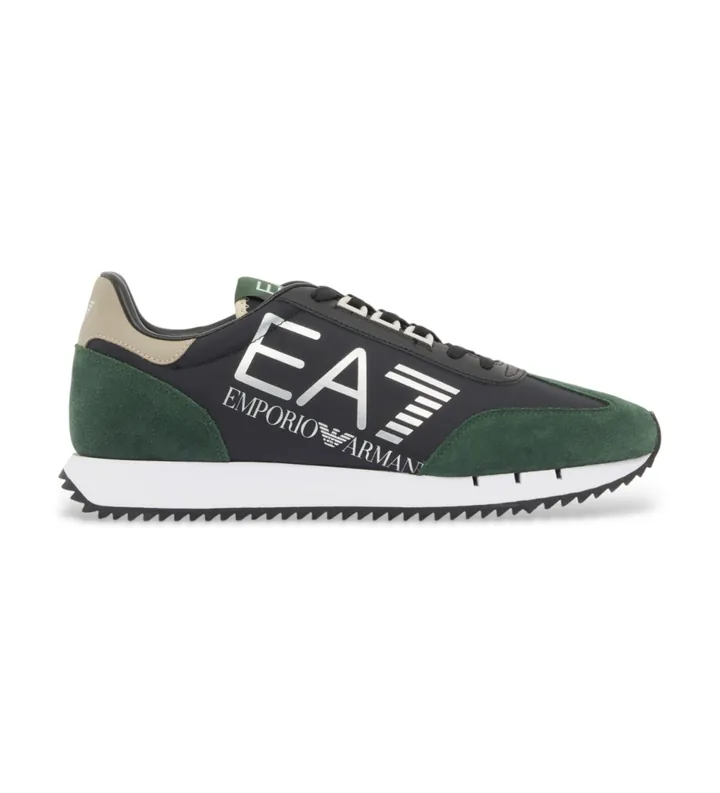 EA7 unisex. 7X000541_AF18609 Zapatillas Black & White Vintage Negro (35 1/3), Plano, Cordones, Deportivo