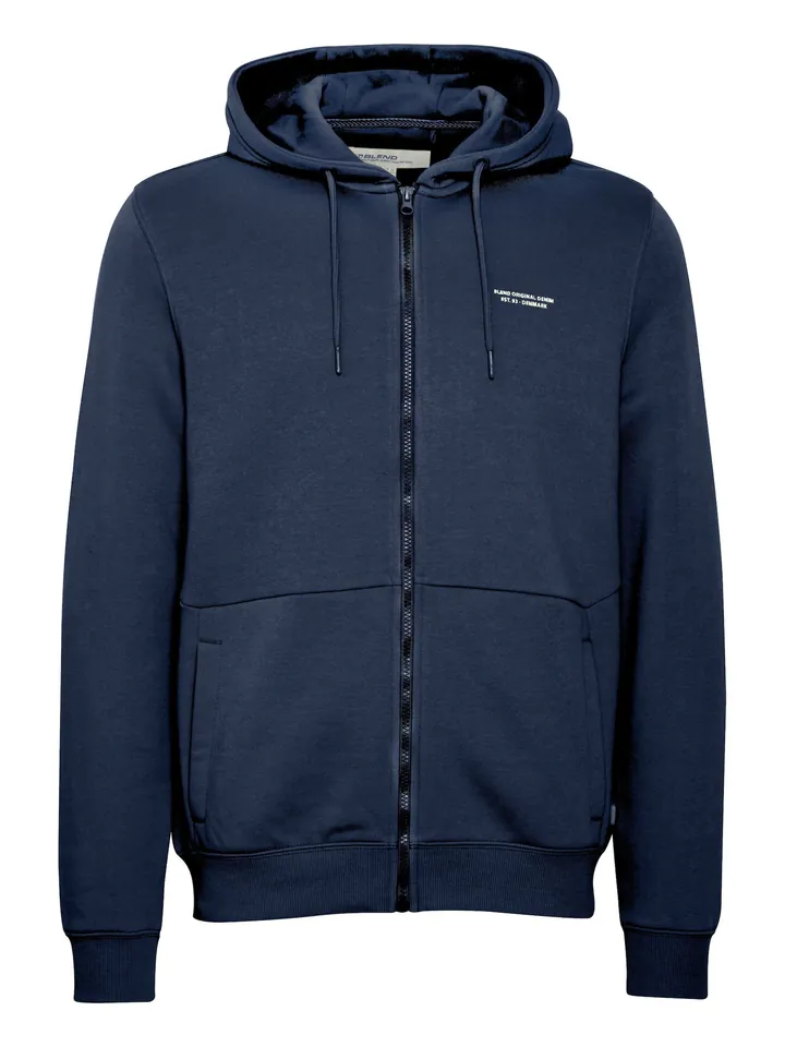 BLEND Sudadera con cremallera 'Pepe' azul