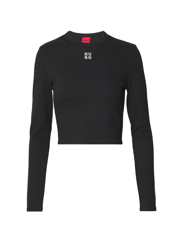 HUGO Camiseta 'Dafilomena_3' negro / blanco