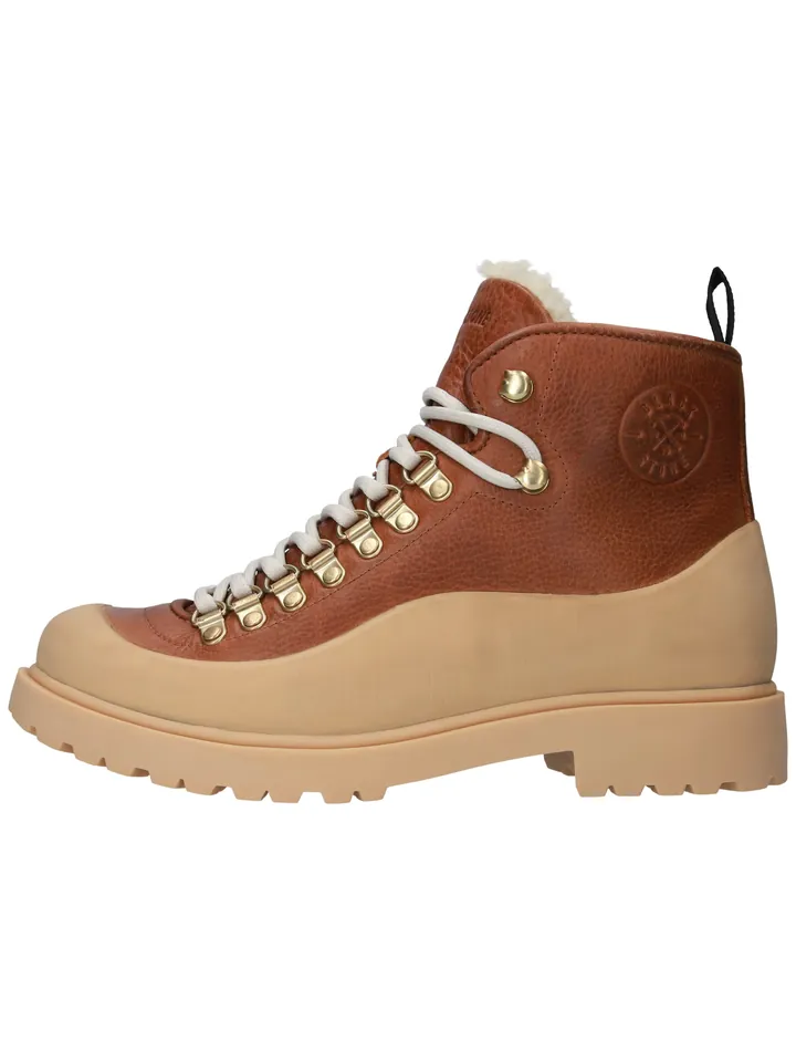 BLACKSTONE Botines con cordones 'Rock Dree CL248' cognac / marrón claro