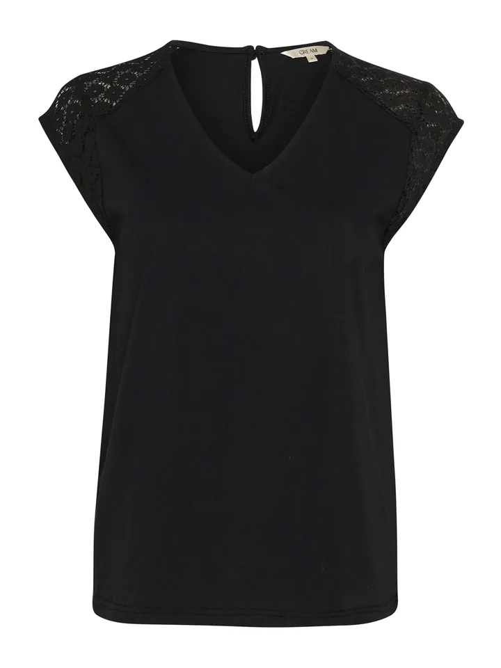 Cream Camiseta 'CRHermi' negro