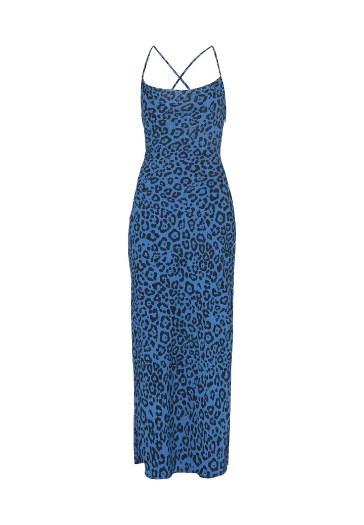faina Vestido azul real / negro