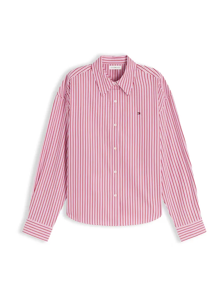 TOMMY HILFIGER Blusa 'Boxy Fit'  navy / rosa / magenta / blanco