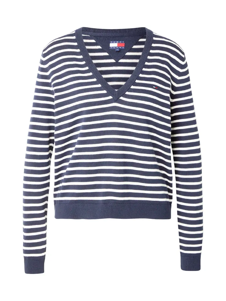 Tommy Jeans Jersey 'Flag Embroidery' navy / blanco