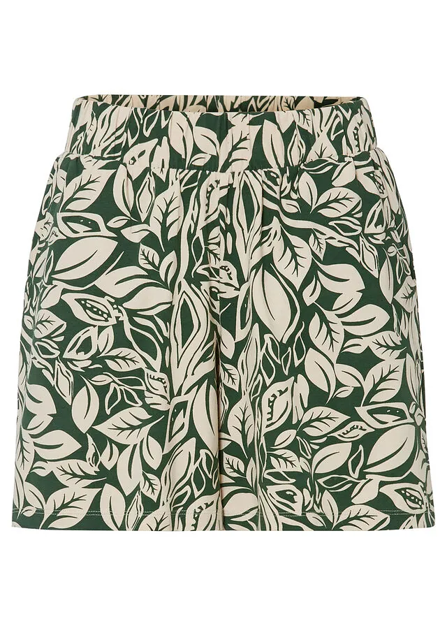 Pantalón corto de punto de mezcla de algodón elástico