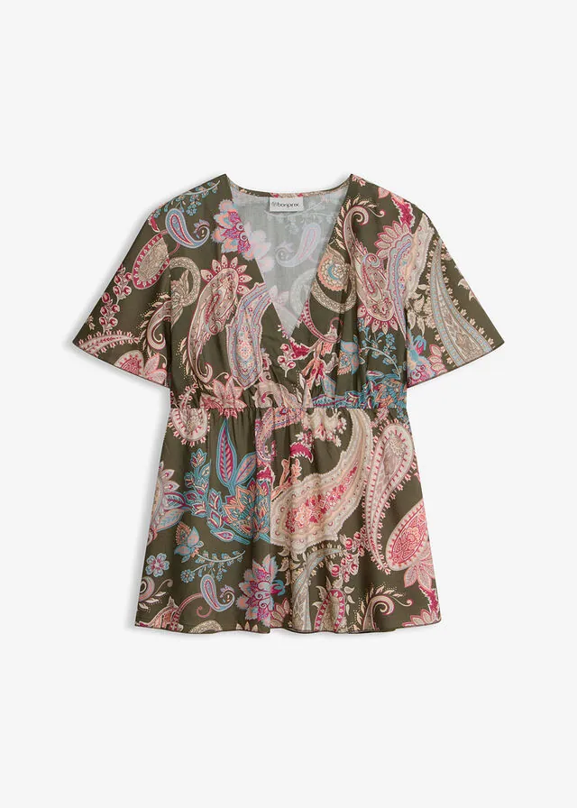 Blusa de viscosa fluida