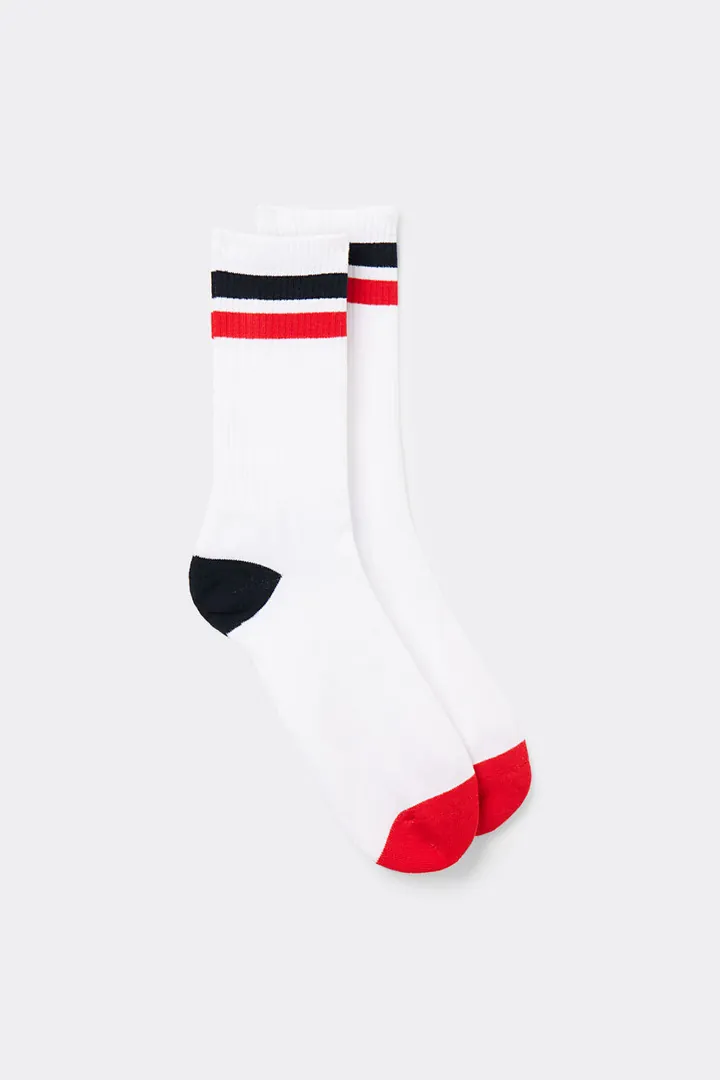 Intimissimi Calcetín Corto Deportivo Rayas Hombre Azul Tamaño TALLA ÚNICA