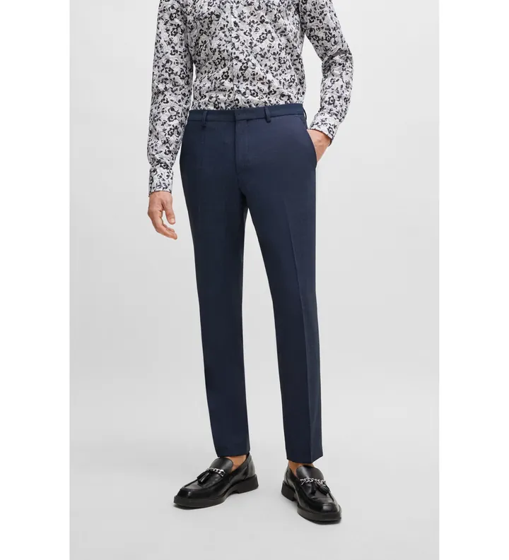 HUGO para hombre. 50495630 Pantalón de vestir marino (102), Casual, Fiesta, Clásico, Poliéster