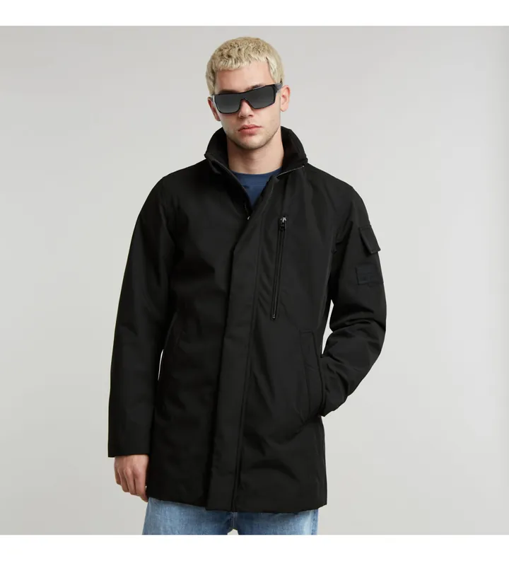 G-Star para hombre. D25380-D738-G928 Gabardina Garber Padded negro (XL), Casual, Poliéster Reciclado, Sostenible