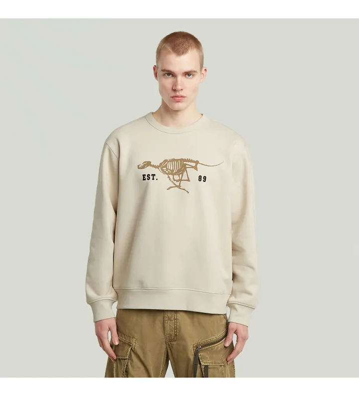 G-Star para hombre. D27095-D733-1603 Jersey Running dog back beige (L), Casual, Algodón