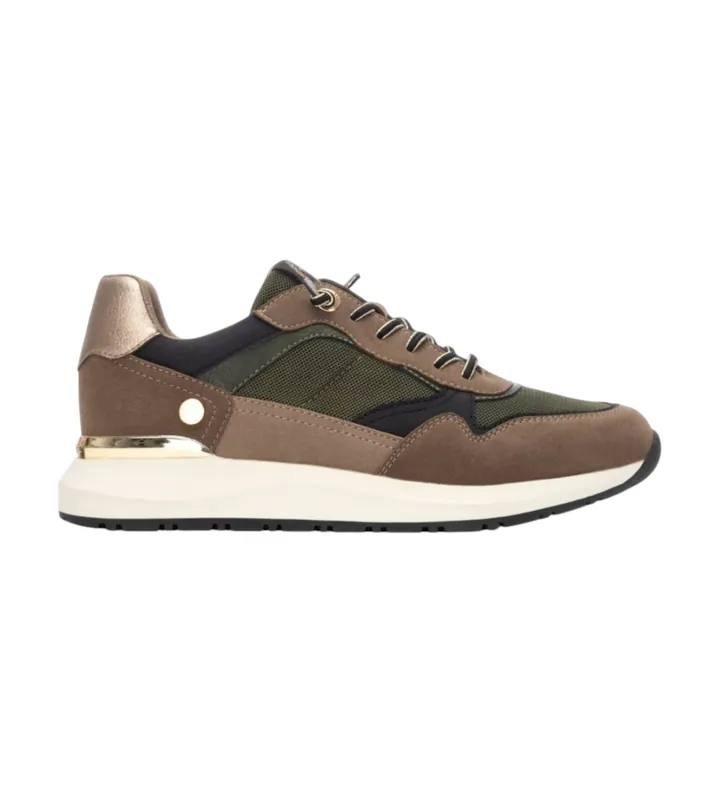 Xti para mujer. 14420603-KAKI Zapatillas 144206 verde (35), 1 a 3cm, Cordones, Casual