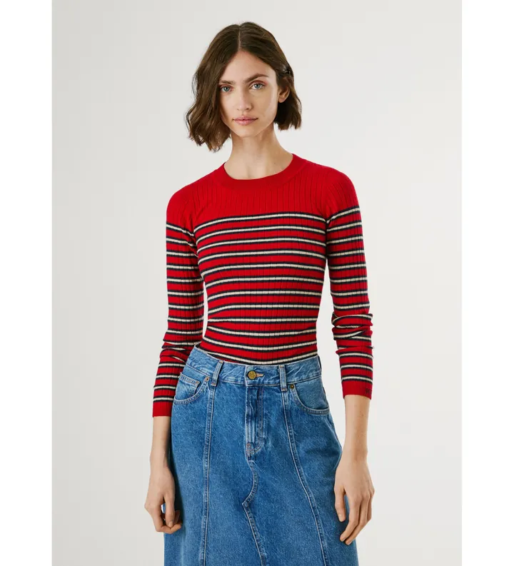 Pepe Jeans para mujer. PL7000008 Jersey Clarissa rojo (M), Casual, Viscosa, Manga larga