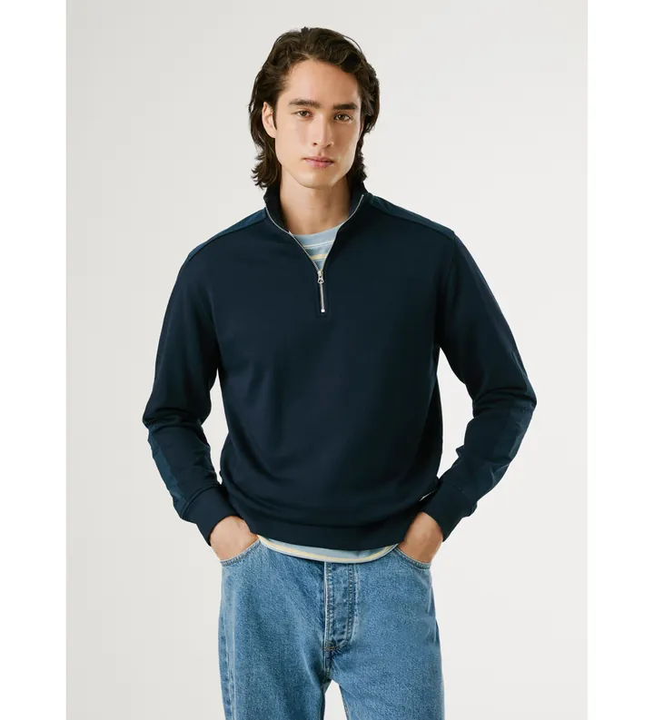 Pepe Jeans para hombre. PM5800002 Sudadera Mercuit marino (L), Casual, Algodón