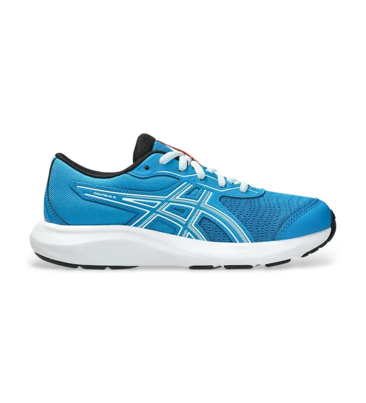 Asics para mujer/niña. 1014A337 Zapatillas Contend 9 azul (35.5), Plano, Cordones, Casual, Deportivo, Multideporte, moda infantil