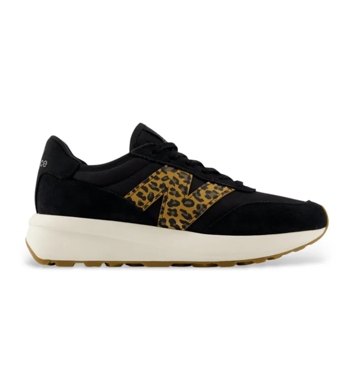 New Balance para mujer. U370V1_LI Zapatillas 370 negro (36), Piel, 1 a 3cm, Cordones, Casual