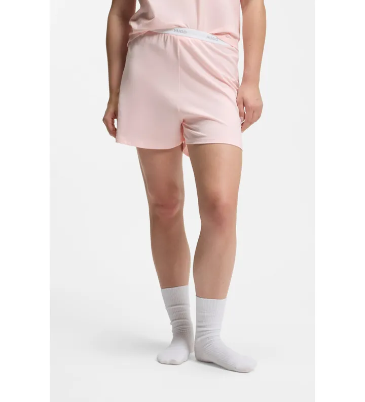 HUGO para mujer. 50555600 Shorts logo en la cintura rosa (L), Homewear, Algodón