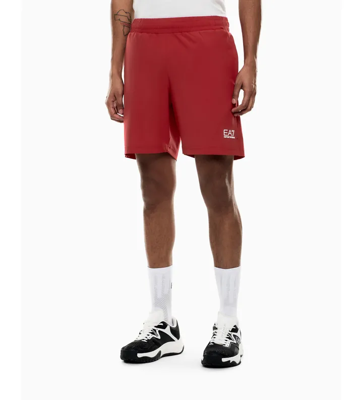 EA7 para hombre. 7M001529_AF21059 Shorts Tennis Pro rojo (L), Casual, Deportivo, Poliamida