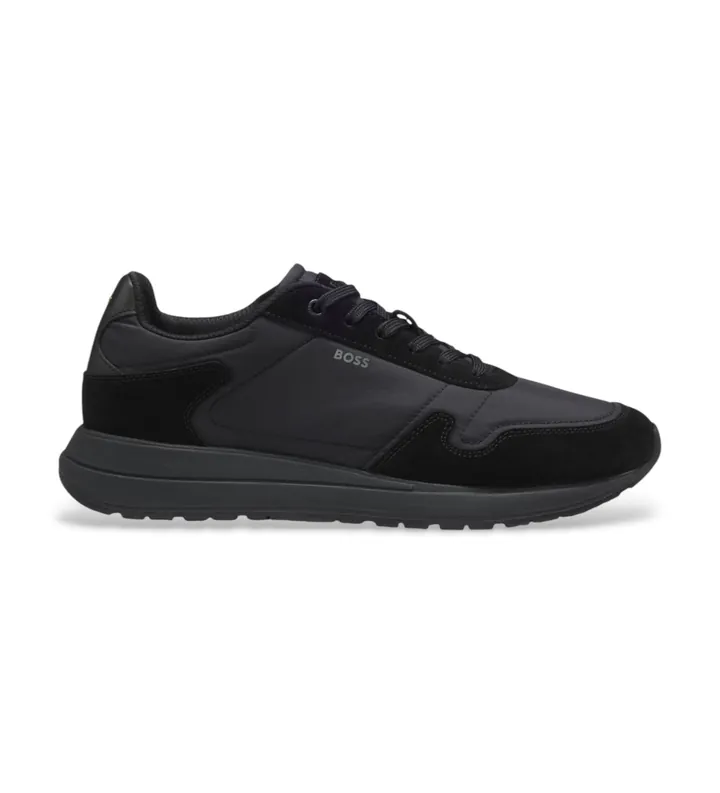 BOSS para hombre. 50568945 Zapatillas Vinston Runn negro (41), Plano, Cordones, Casual