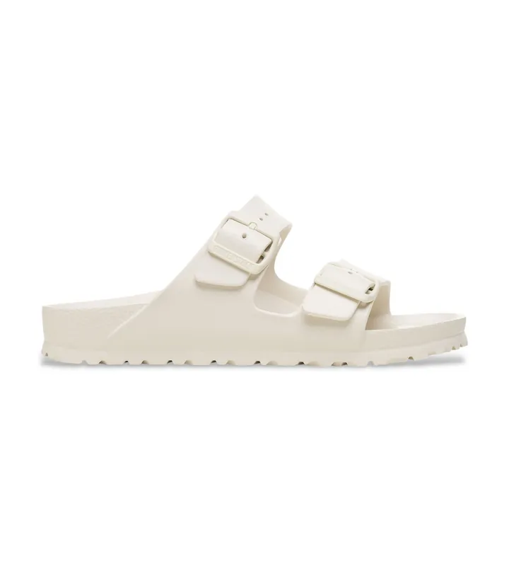 Birkenstock para mujer. 1027384 Sandalias Arizona Essentials EVA (Ajuste Estrecho) blanco roto (40), Plástico, Beige, Plano, Ninguno, Casual
