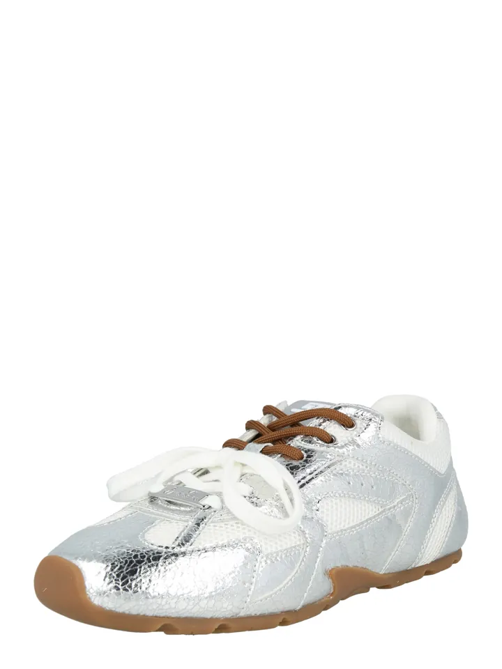 STEVE MADDEN Zapatillas deportivas bajas 'Asiel' plata / blanco