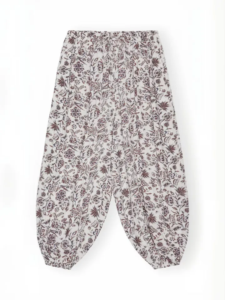 moshi moshi mind Pantalón burdeos / blanco