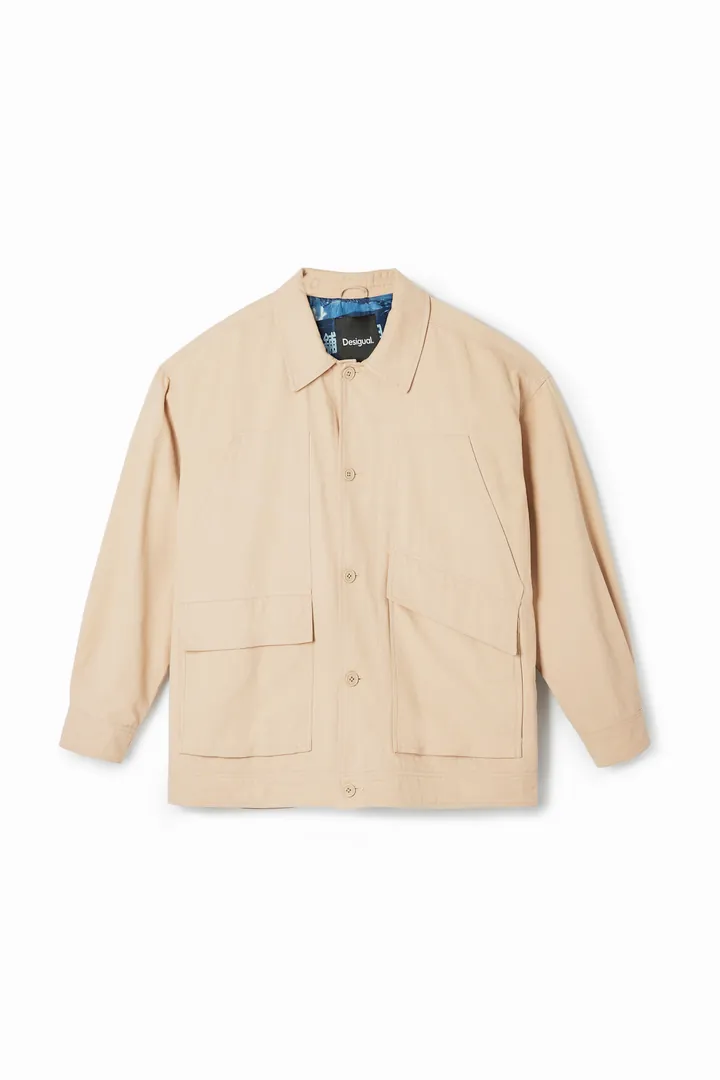 Desigual, Chaqueta ilustración, Algodon, MarróN, L