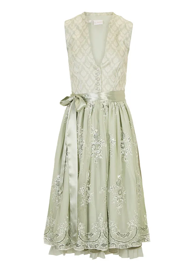 Traje tirolés y delantal (2 piezas)