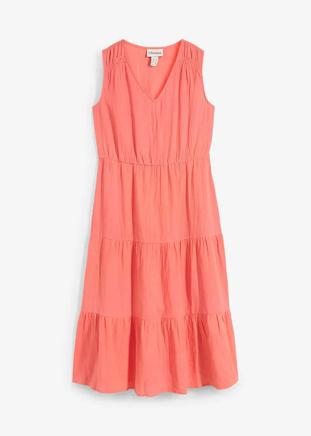 Vestido midi de algodón de muselina suave