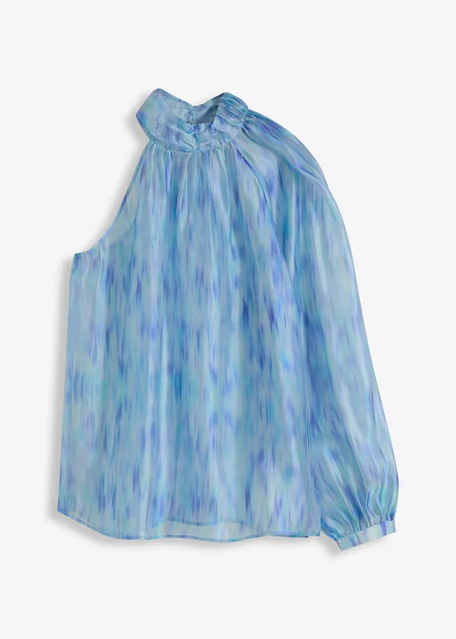 Blusa de gasa con un hombro al descubierto